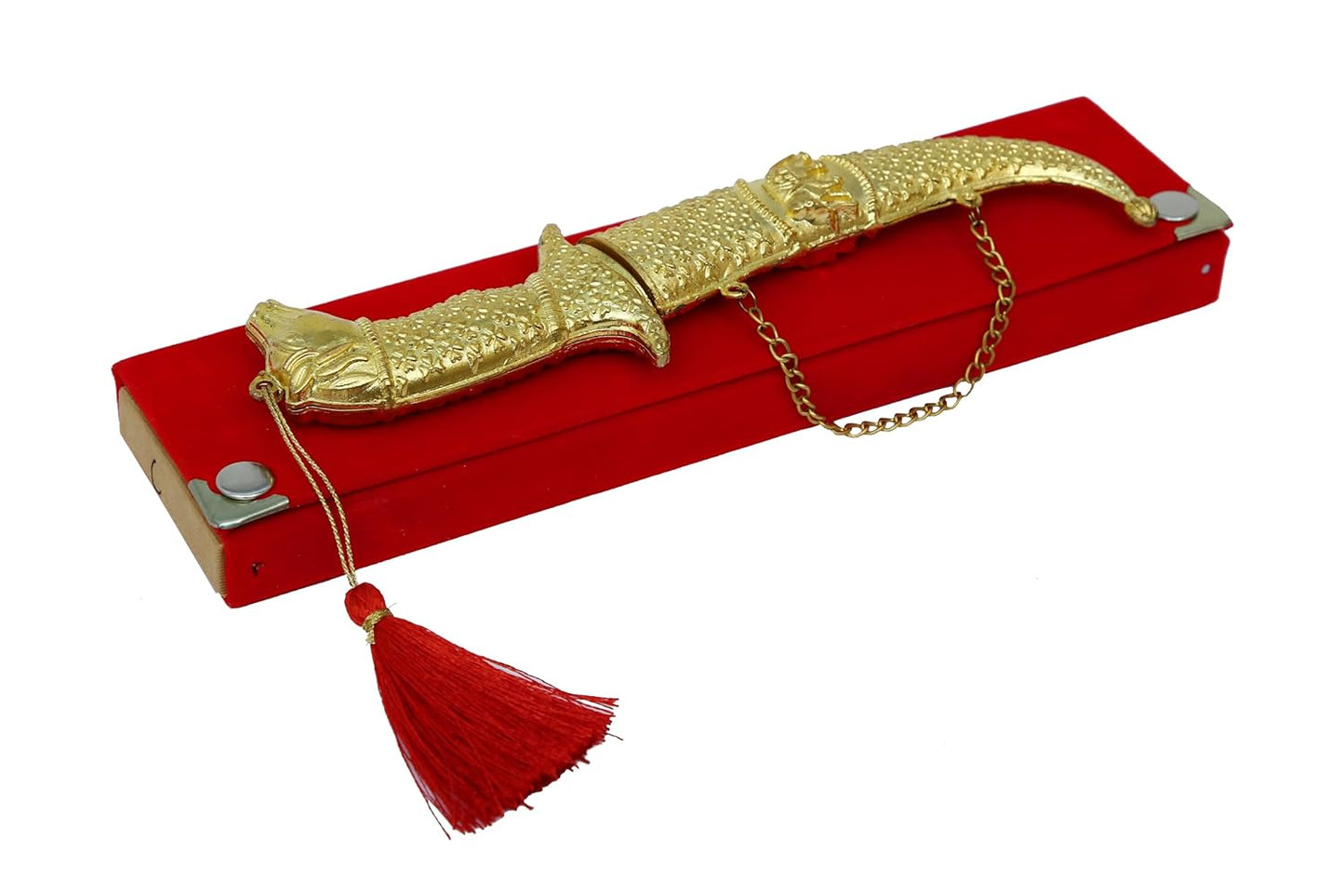 Royal Marriage Katari for Groom Rajputana Style Made of Metal Golden Color(Non Sharp), 21 * 4 cm