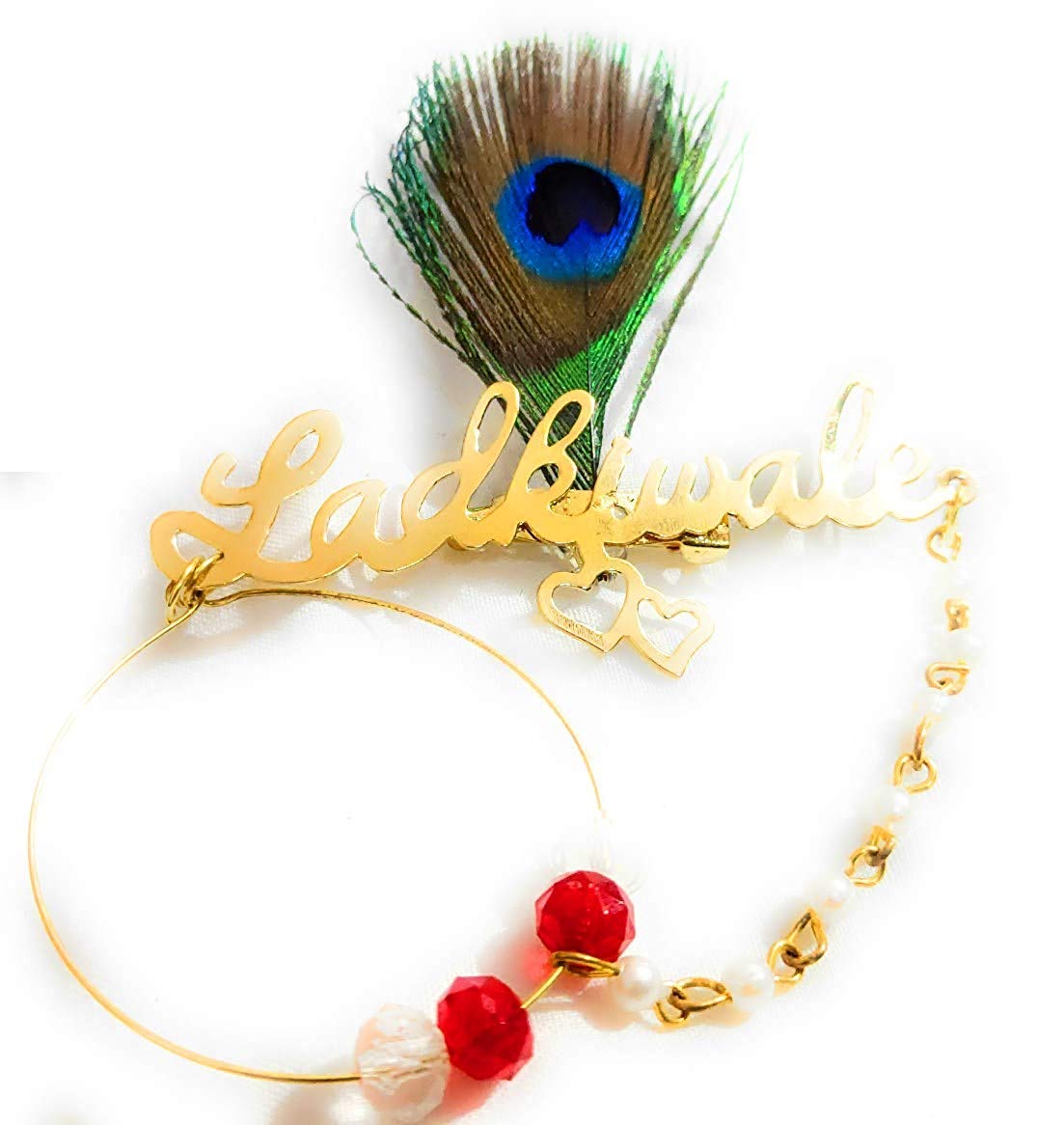 SHOPOBUDDY Brooch Ladkiwale with Peacock Feather Wedding Accessories(Pack of 20)